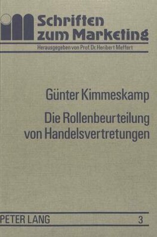 Cover of Die Rollenbeurteilung Von Handelsvertretungen