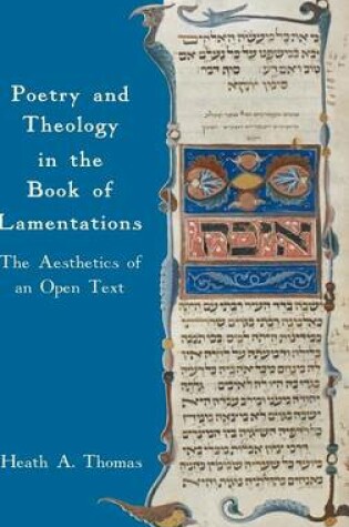 Cover of Poetry and Theology in the Book of Lamentations