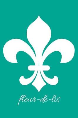 Book cover for fleur-de-lis - Persian Green Blank Notebook with Fleur de Lis Corners