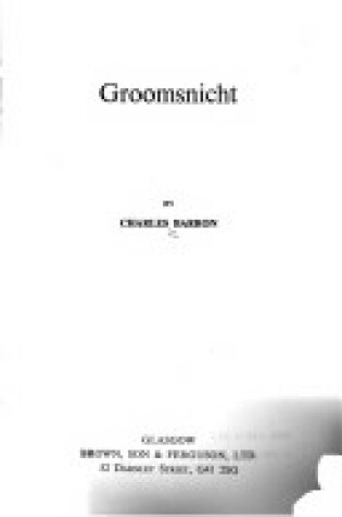 Cover of Groomsnicht