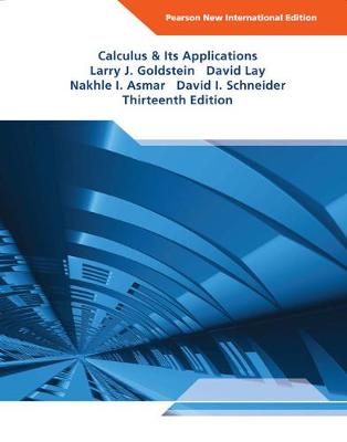 Book cover for Calculus & Its Applications Pearson New International Edition, plus MyMathLab without eText