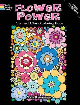 Book cover for Flower Power Stained Glass Coloring Book