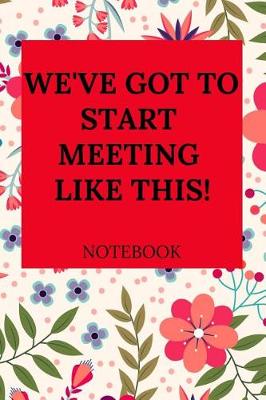 Book cover for We've Got to Start Meeting Like This Notebook