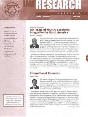 Book cover for IMF Research Bulletin, June 2004