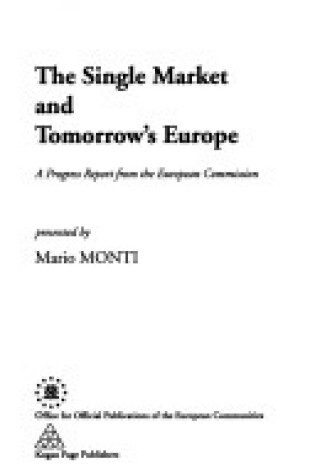 Cover of The Single Market and Tomorrow's Europe