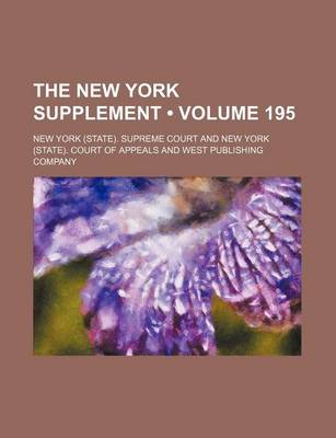 Book cover for The New York Supplement (Volume 195)