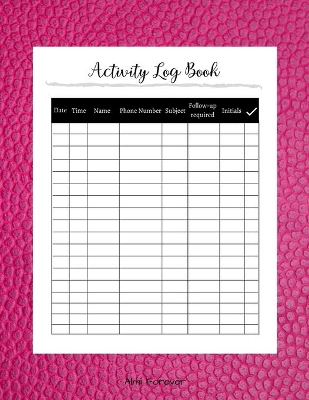 Book cover for Activity Log Book