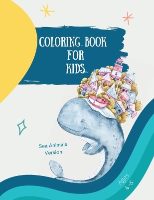 Book cover for Big coloring book with sea animals