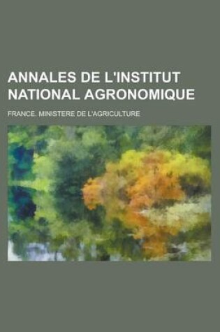 Cover of Annales de L'Institut National Agronomique