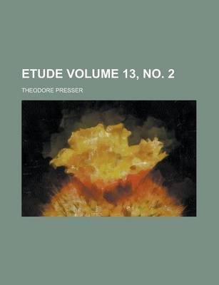 Book cover for Etude Volume 13, No. 2