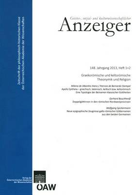 Book cover for Geistes, Sozial- Und Kulturwissenschaftlicher Anzeiger 148. Jahrgang 2013, Heft 1+2