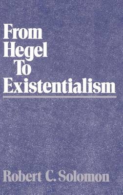 Book cover for From Hegel to Existentialism