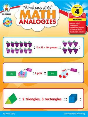 Cover of Thinking Kids'(tm) Math Analogies, Grade 4