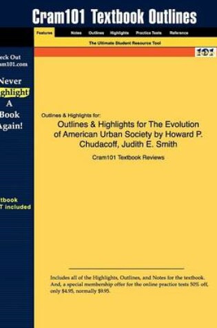 Cover of Studyguide for the Evolution of American Urban Society by Chudacoff, Howard P., ISBN 9780131898240