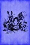 Book cover for Alice in Wonderland Vintage Bullet Dot Grid Journal - Mad Hatter's Tea Party (Blue)