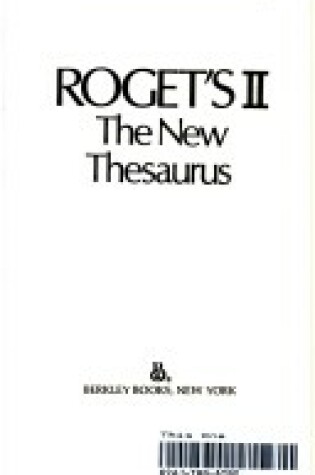 Cover of Rogets II New