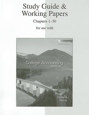 Book cover for Study Guide & Working Papers for Use with College Accounting Chapters 1-30