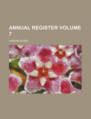 Book cover for Annual Register Volume 7