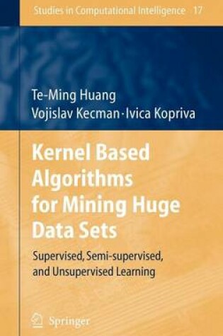Cover of Kernal Based Algorithms for Mining Huge Data Sets: Supervised, Semi-Supervised, and Unsupervised Learning