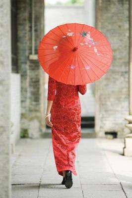 Book cover for Parasol Woman in Red Grid Notebook