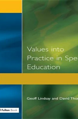 Cover of Values into Practice in Special Education