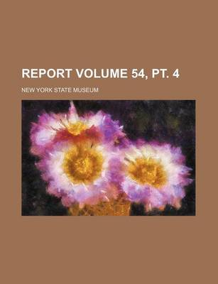 Book cover for Report Volume 54, PT. 4