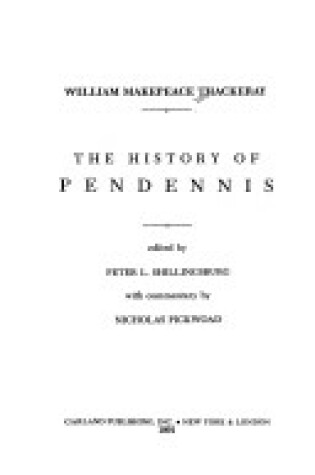 Cover of Hist Pendennis Thackeray