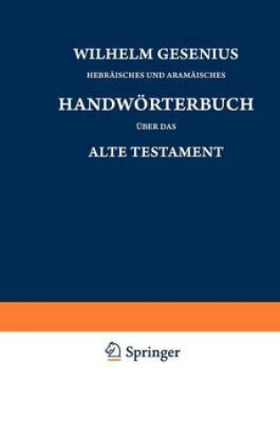 Cover of Hebraisches and Aramaisches Handworterbuch