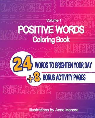 Book cover for Positive Words Coloring Book