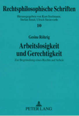 Book cover for Arbeitslosigkeit Und Gerechtigkeit