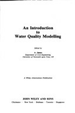 Cover of An Introduction to Water Quality Modelling