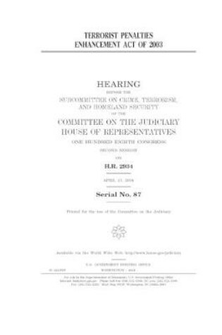 Cover of Terrorist Penalties Enhancement Act of 2003
