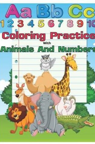 Cover of Coloring Practice with Animals and Numbers