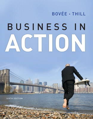 Book cover for Business in Action, plus MyBizLab