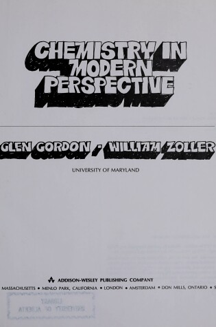 Cover of Chemistry in Modern Perspective