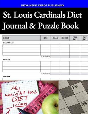 Book cover for St. Louis Cardinals Diet Journal & Puzzle Book