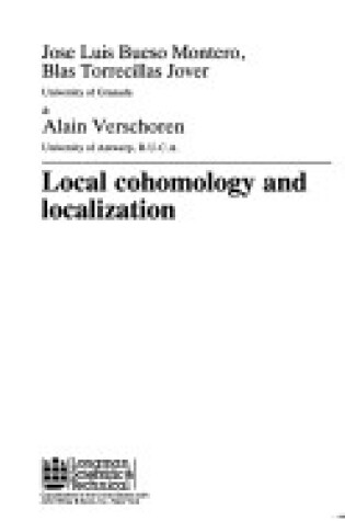 Cover of Local Cohomology and Localization