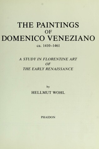 Cover of Paintings of Domenico Veneziano