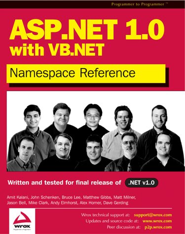 Book cover for ASP.NET 1.0 Namespace Reference with VB.NET