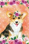 Book cover for Journal Notebook For Dog Lovers Corgi In Flowers 5