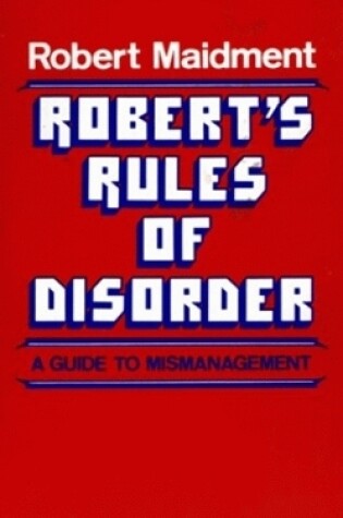 Cover of Robert's Rules of Disorder