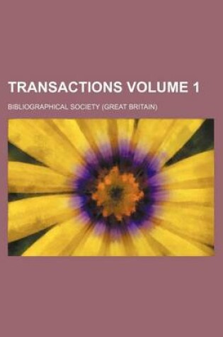 Cover of Transactions Volume 1