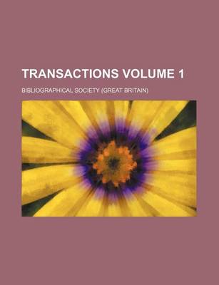 Book cover for Transactions Volume 1