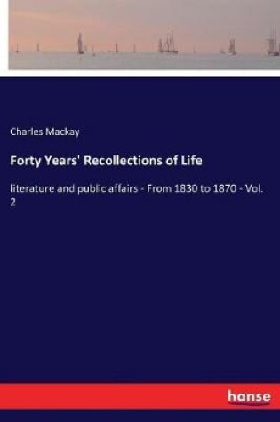 Cover of Forty Years' Recollections of Life