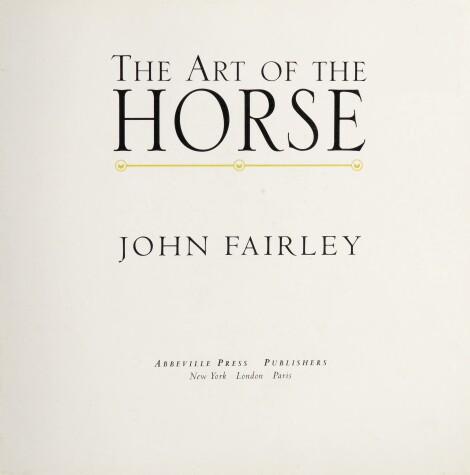 Book cover for The Art of the Horse