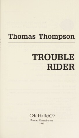 Cover of Trouble Rider