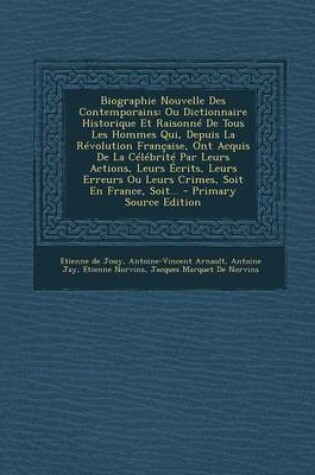 Cover of Biographie Nouvelle Des Contemporains