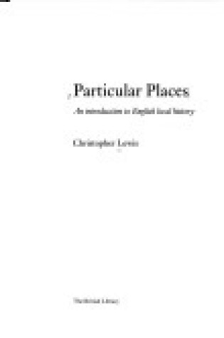 Cover of Particular Places