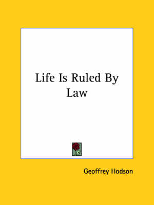 Book cover for Life Is Ruled by Law