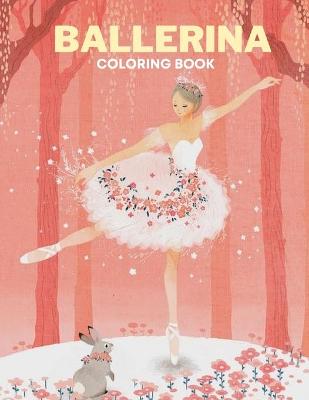 Book cover for ballerina coloring book